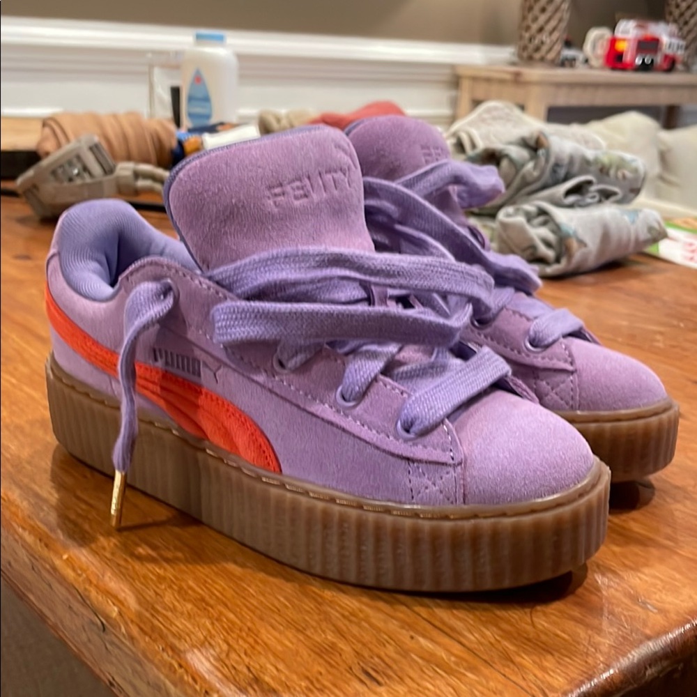 Puma Purple Sneakers with Chunky Soles and High-Top Design - Picture 3 of 6